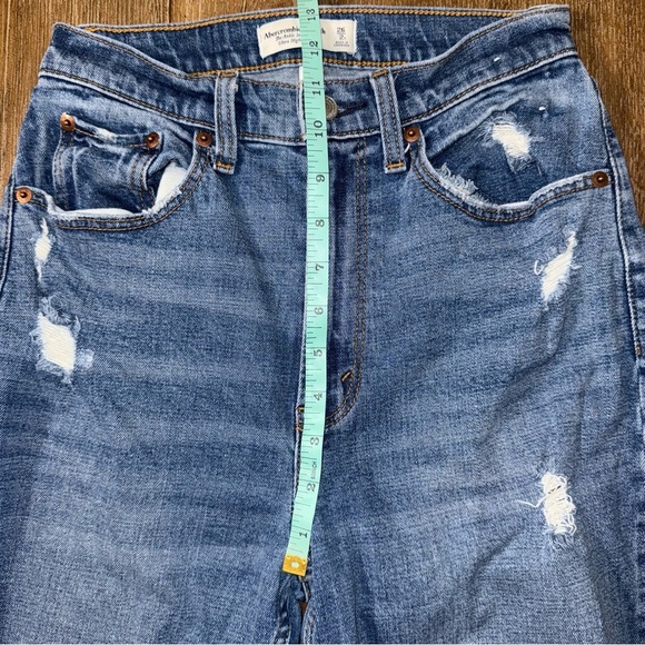 Abercrombie & Fitch 90s Straight Ultra High Rise Jeans Curve Love Distressed 26 - Picture 5 of 12